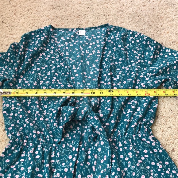 NWOT Green Floral Romper - Picture 7 of 7